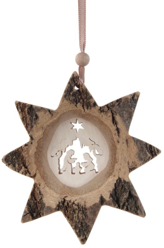 Rinden Hänger Stern Holz