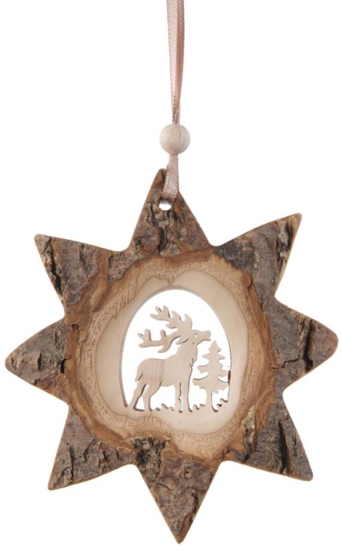 Holz Rinden Hänger Stern