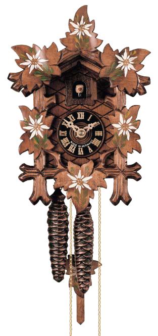 Cuckoo clock wiht handpainted edelweiss