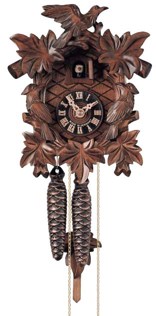 Reloj de cuco en preciosa madera de nogal