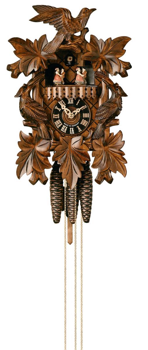 Wooden Cuckoo Clock with Dancers