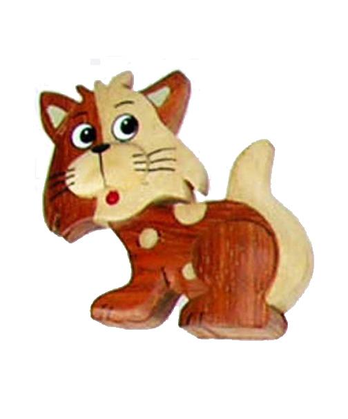 Cat - Dolfi wood magnet