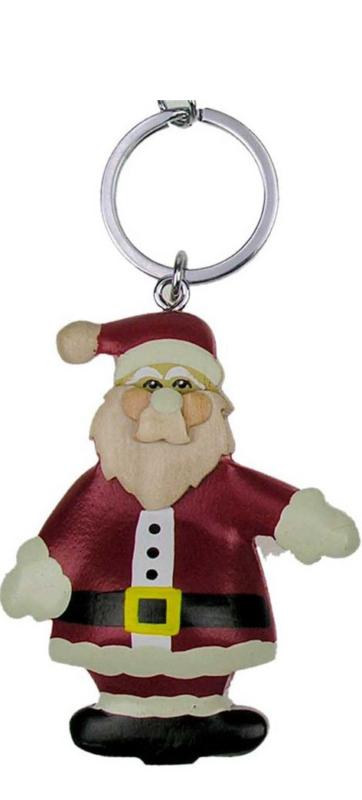 wooden keychain Santa Claus
