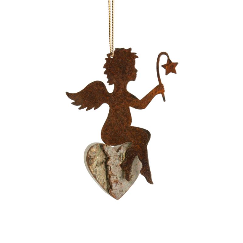 Iron Angel sitting on Heart