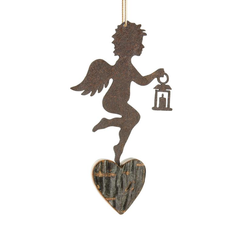 Angel with Lantern on Heart