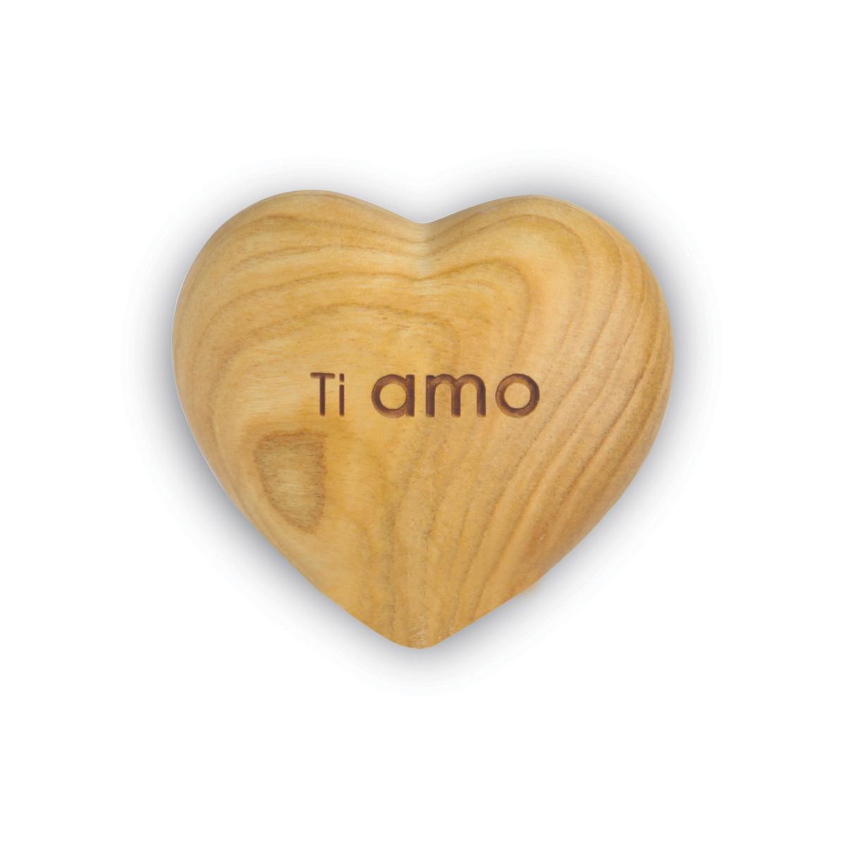 Corazón de madera con dedicatoria Te quiero