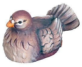 Dove carved in maple wood - color