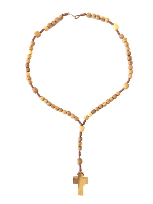 Rosario de madera de olivo