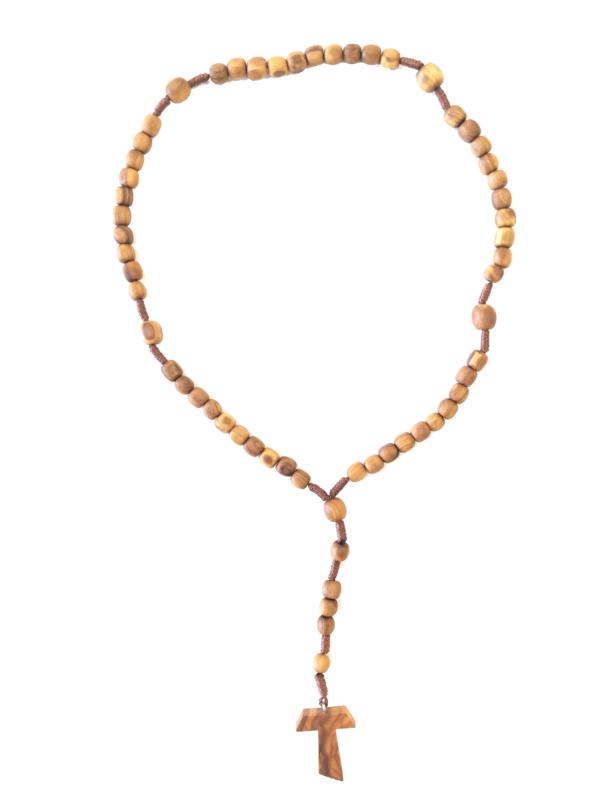 Rosario de madera de olivo