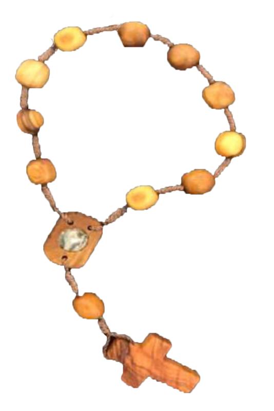 Rosario de madera de olivo