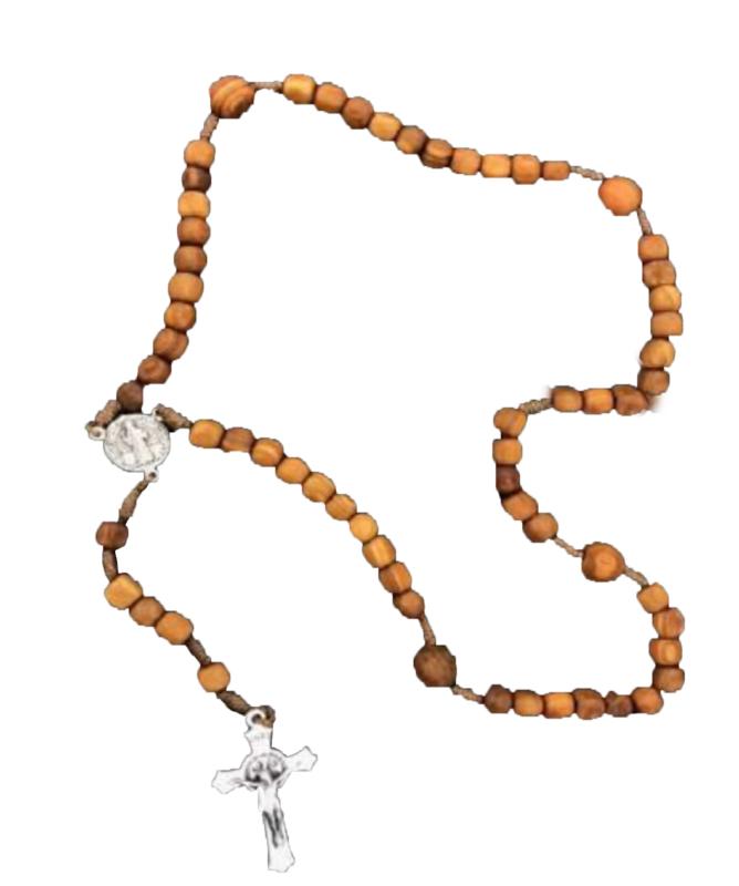 Rosario en madera de olivo