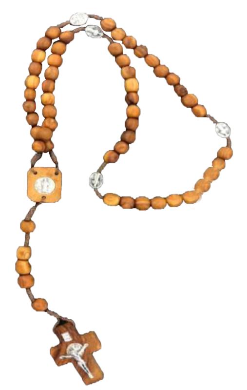 Madera de olivo con rosario