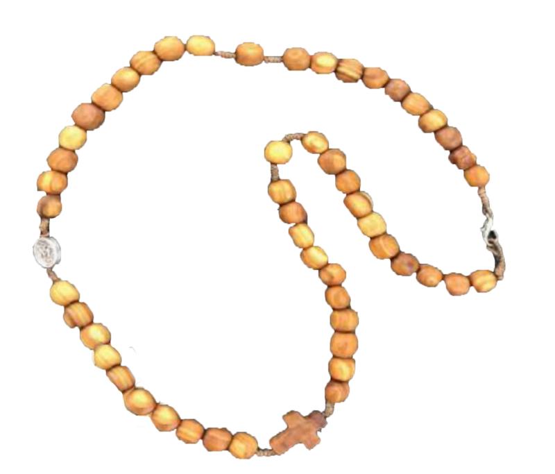 Madera de olivo torneada con rosario