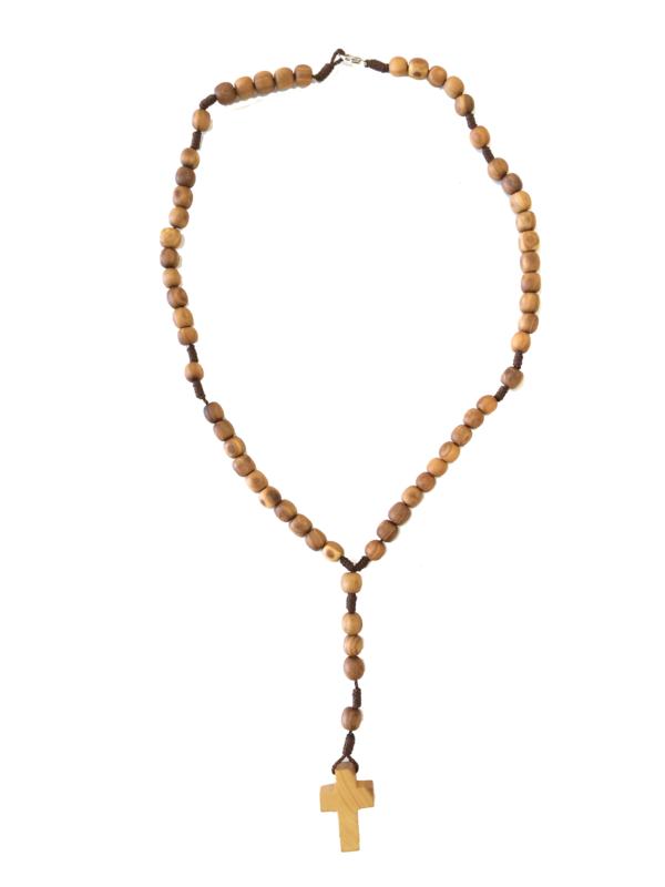 Rosario de madera de olivo