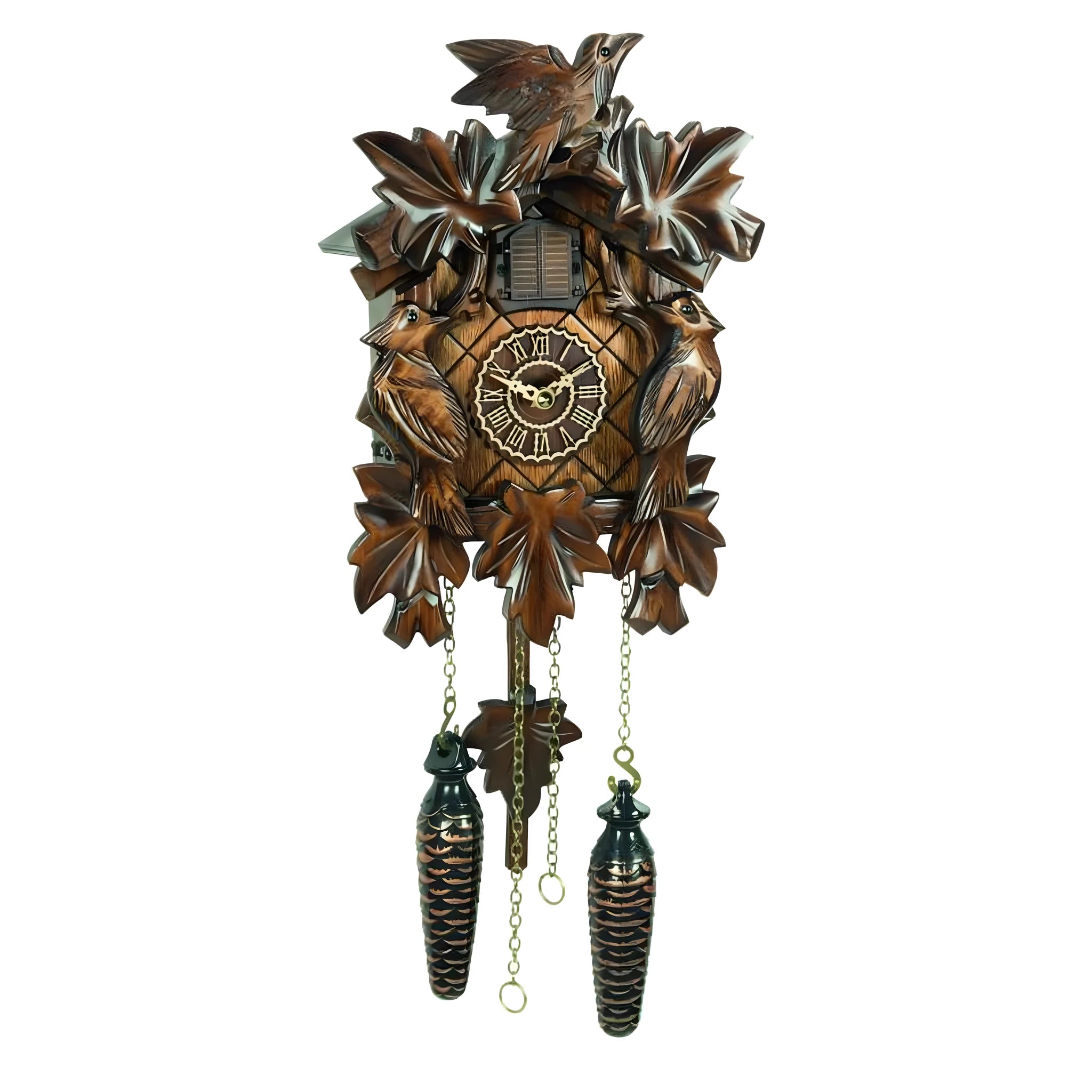 Carved Maple Cuckoo Clock, Black Forest Style – Dolfi