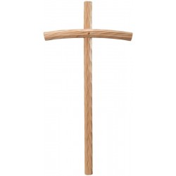 Curved Hand carved Cross in Bass wood