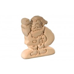 Weihnachtsmann mit Sack, Holz Puzzle 3D