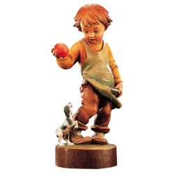 Wooden sculpture Child with ball