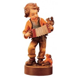 Fanciullo in legno che suona la fisarmonica