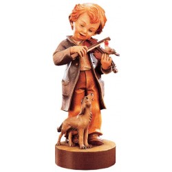 Giovane Musicista in legno con violino