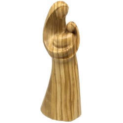 Modern Madonna with Child - olive wood