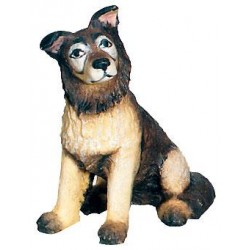 Schäferhund aus Ahorn-Holz - Bemalt