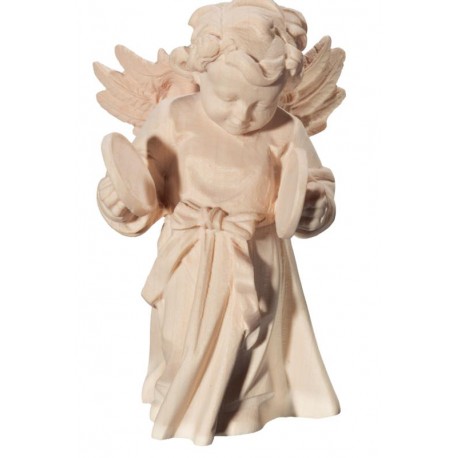 Angel with Plates in Baroque Dress - natural