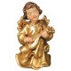 Angel with Mandolin carved - Wood golden with gold leaf