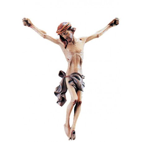 Gesù corpo di Cristo in legno - manto blu