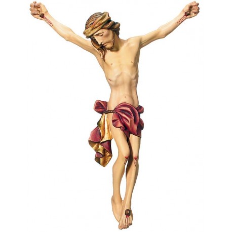 Christus Corpus aus Ahornholz - Rotes Tuch