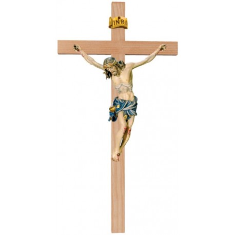 Corpo di Cristo moderno su croce - manto blu