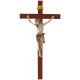 Curved Cross with Body of Christ - Red cloth