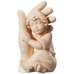 Statue of Guardian Angel with little boy - natural