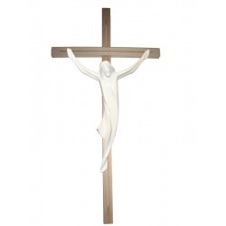 Body of Christ with straight Cross - natural
