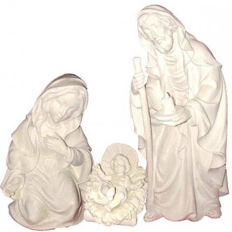 Holy Family wooden Nativity Figures - natural