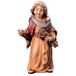 Shepherdess with bundle of branches - color
