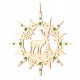 Stella con alce con cristalli Swarovski - decorazioni per l'albero di Natale