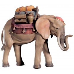 Elefant mit Gepäck aus Holz - lasiert