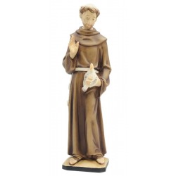 Saint Francis of Assisi Wooden Hand Sculpture - color