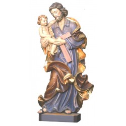 Saint Joseph avec l'enfant en bois