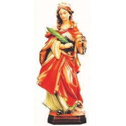Saint Apollonia of Alexandria wood carved - color