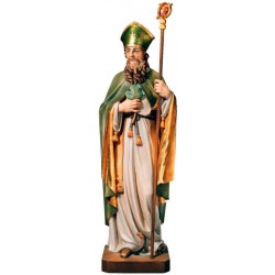 Saint Patrick wood carved statue - color