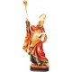 Saint Bernard wood carved statue - color