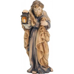 St Joseph wood nativity scene statue - color