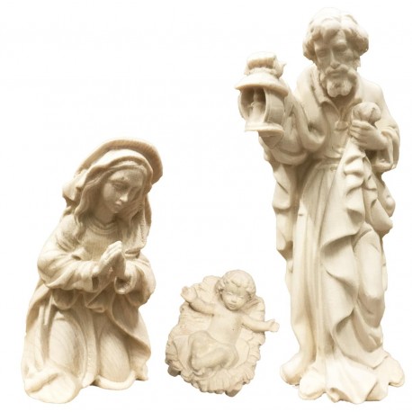 Holy Family 3 wooden pieces - natural