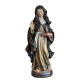 Saint Bridget with Candle wood carved statue - color