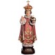 Baby infant Jesus of Prague carved in maple wood - color