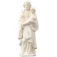 Heiliger Josef mit Jesus Kind und Lilie aus Holz - Natur