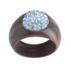 Ring wood with Aquamarine Crystals | Wooden Jeweler