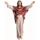Jesus Risen Christ wood carved statue - color
